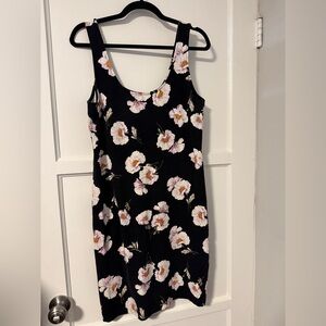 Forever21 Black Floral Dress (XL)